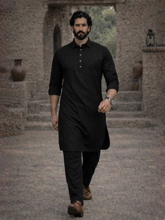 Black kurta set