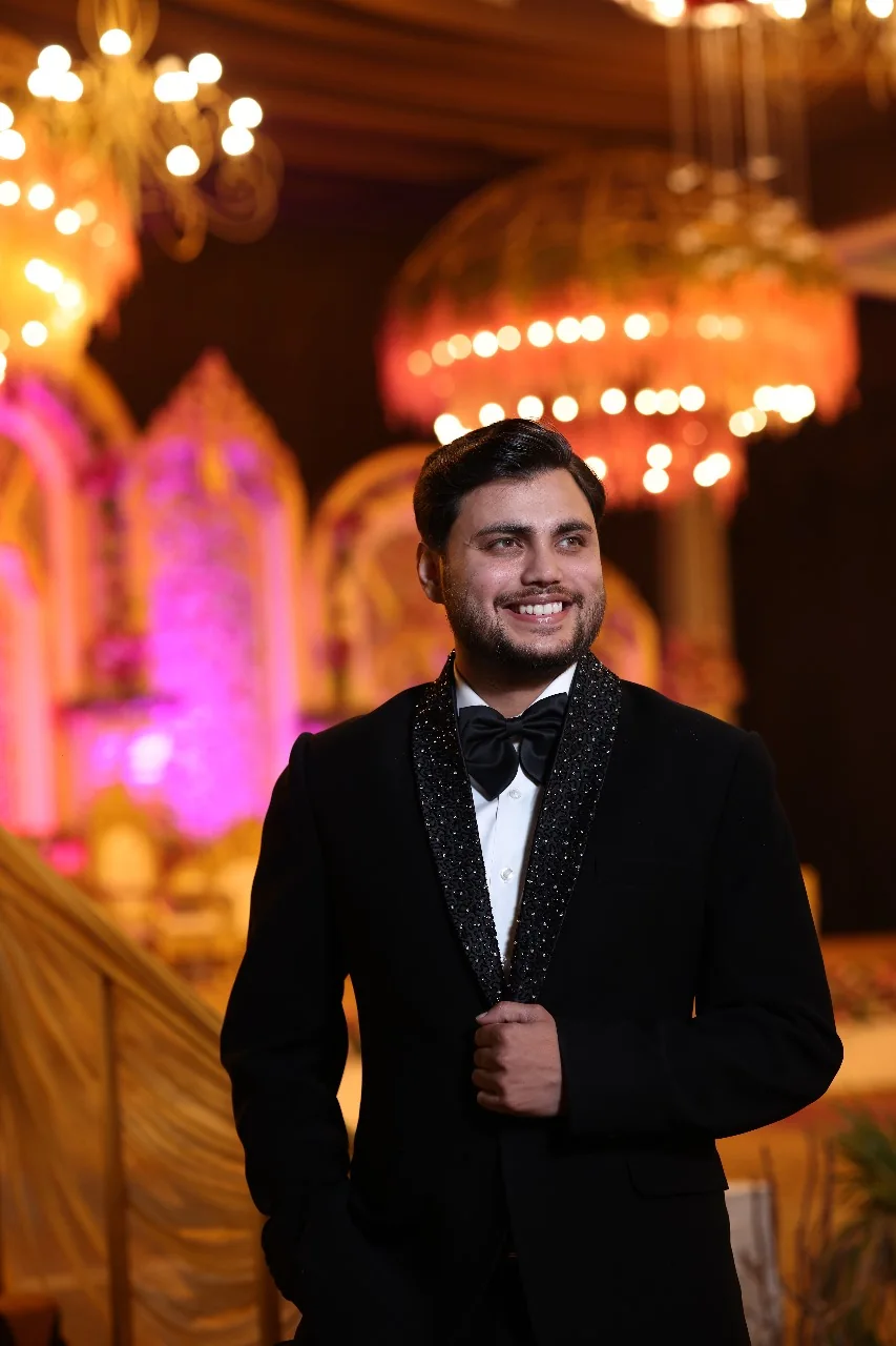 Black tuxedo for a formal celebration