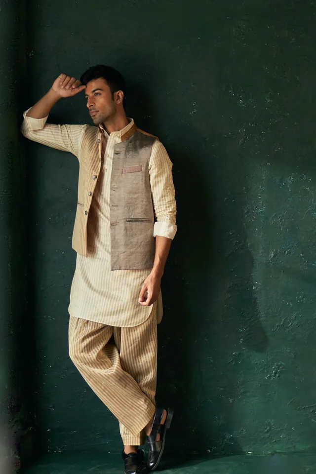 Pathani kurta with waistcoat