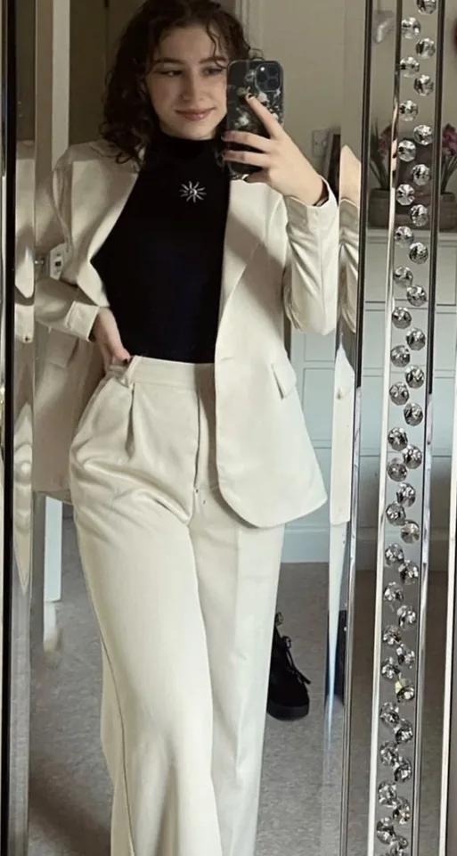 Women's white formal suit